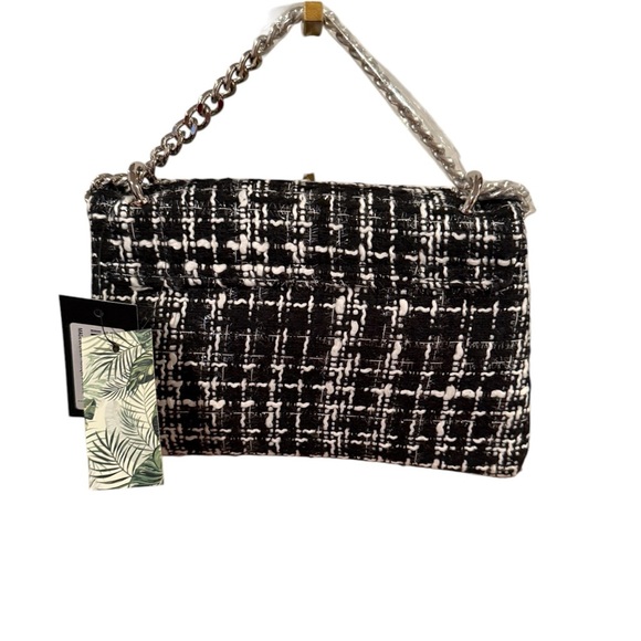 Badgley Mischka Bouclé Tweed Shoulder Bag - Picture 2 of 12